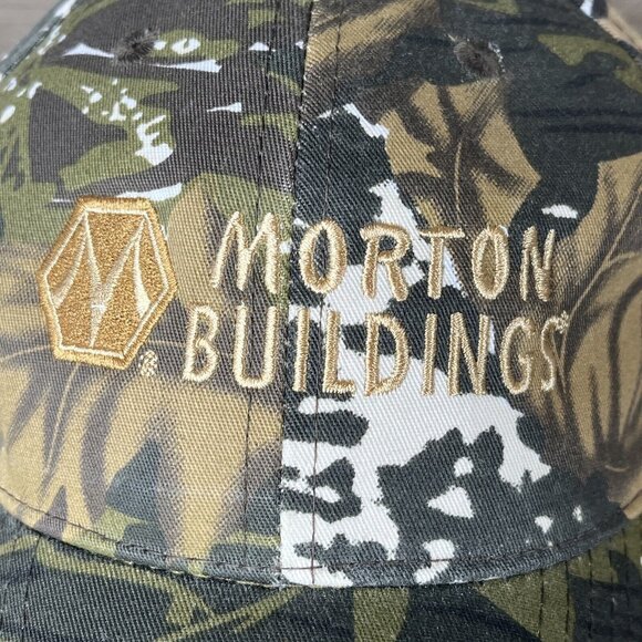 Morton Buildings Ball Cap Camo Baseball Hook N Loop Adjustable - Picture 5 of 10